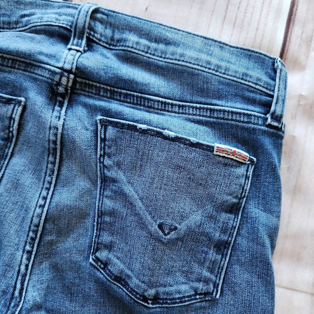 Hudson "Nico Midrise Ankle" Cropped Blue Jeans | Women's Size 27 - Picture 9 of 12